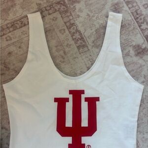 White Tank Top with Red Logo